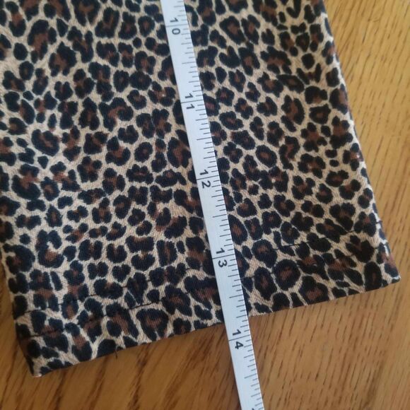 Vintage Mob Wife 90's Y2K Square Neckline 3/4 inch sleeves Leopard Print Sz S - Picture 7 of 9